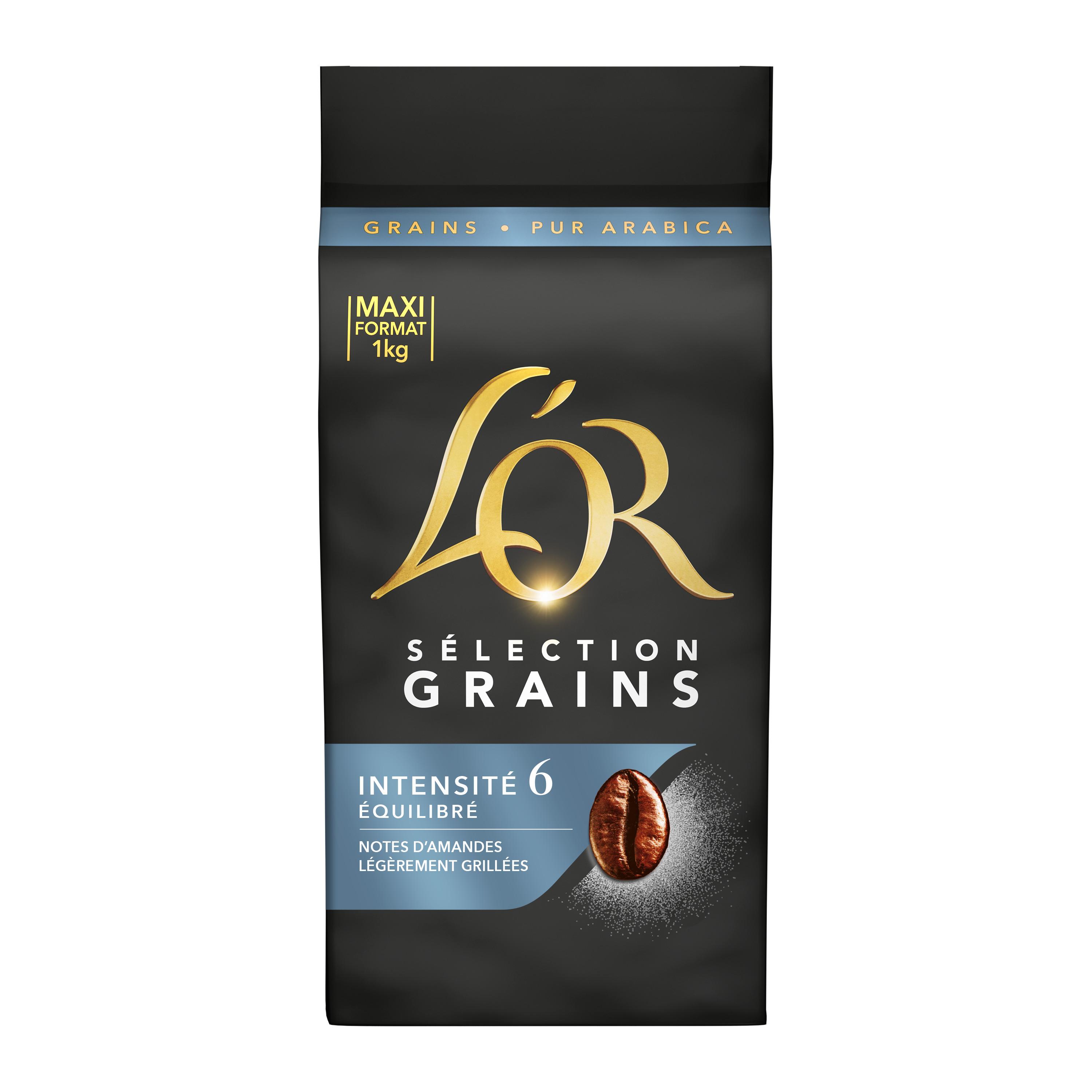 L'OR Café en grains sélection grains 1kg pas cher 