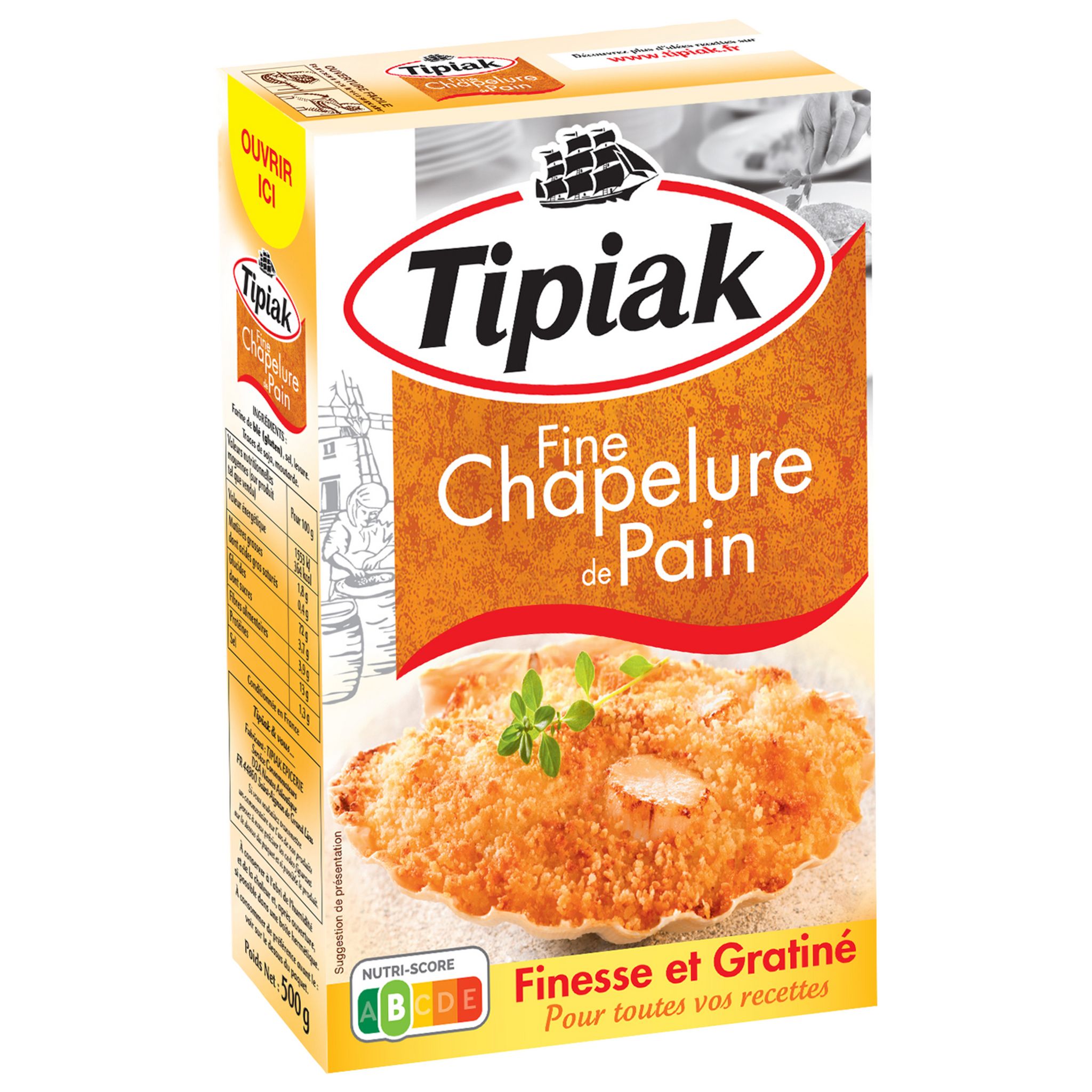 TIPIAK Fine chapelure de pain 500g pas cher 