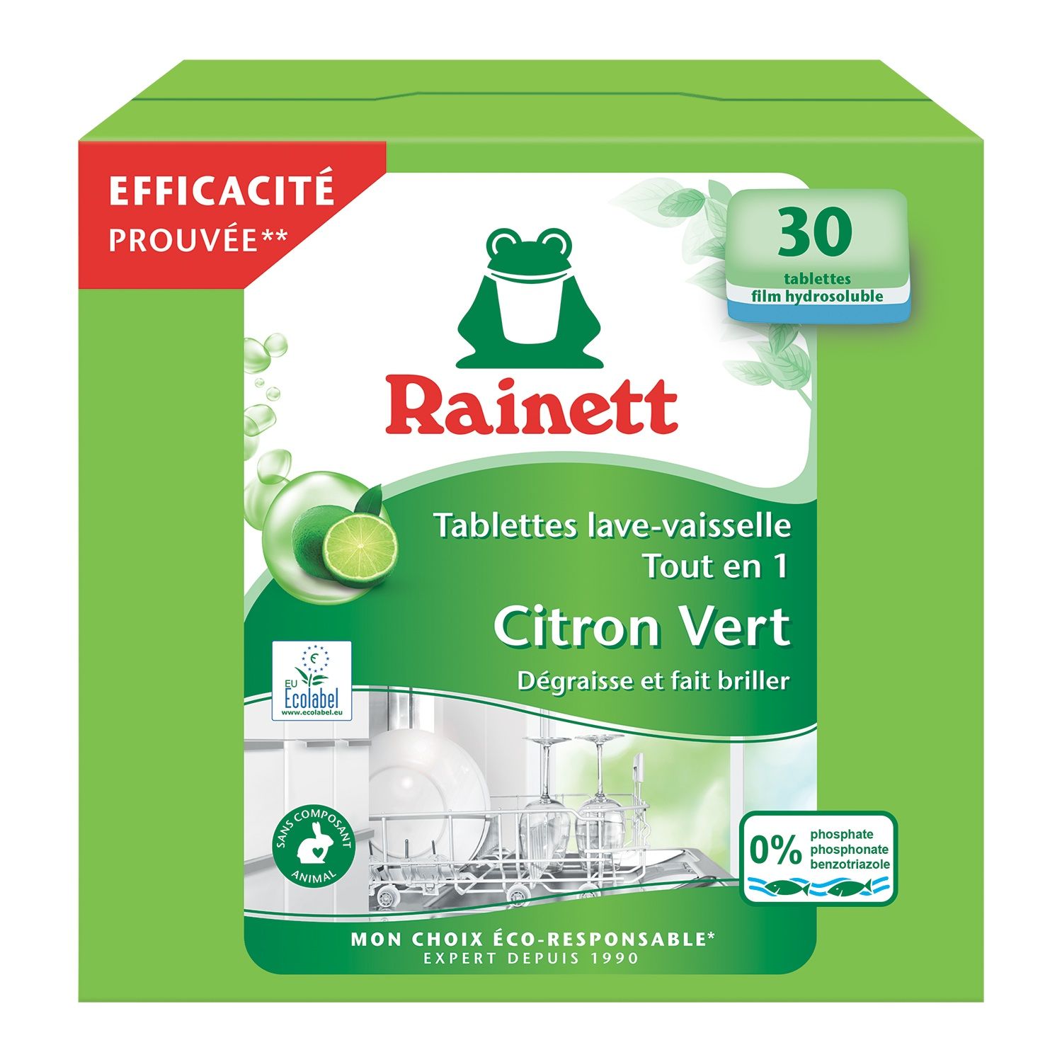 Nettoyant anti-calcaire citron Ecolabel, Rainett (500 ml)