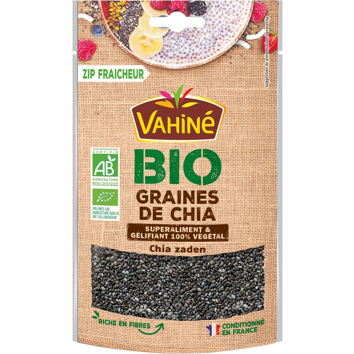 VAHINE Graines de chia bio 125g pas cher 