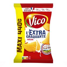 VICO Chips ondulées extra craquantes nature sans conservateur format XXL 440g