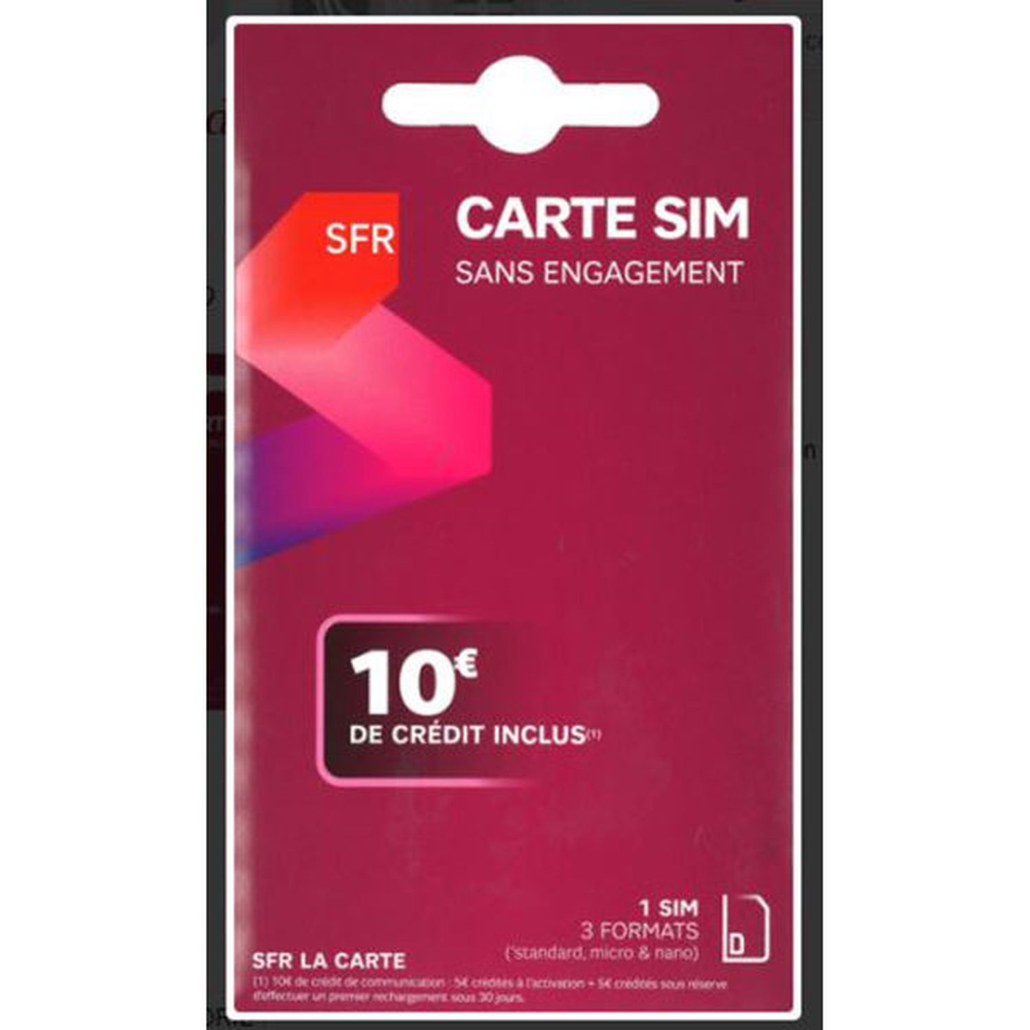 SFR Carte SIM Prépayée Sans Abonnement pas cher 