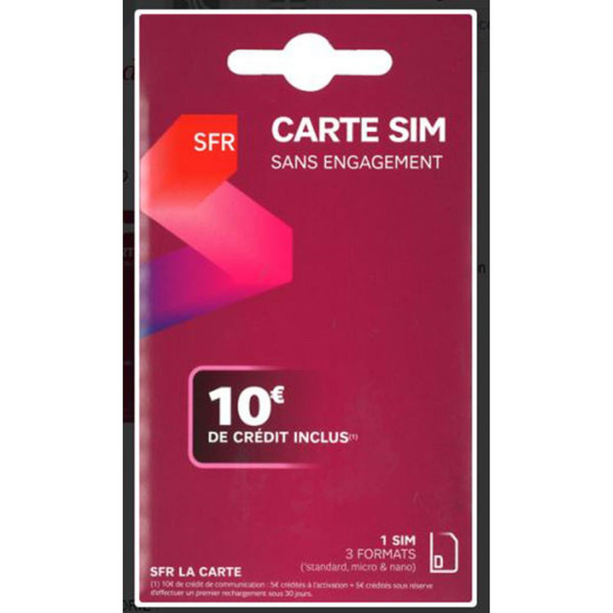 Carte SIM prépayée SFR  Offre & Tarifs des Recharges