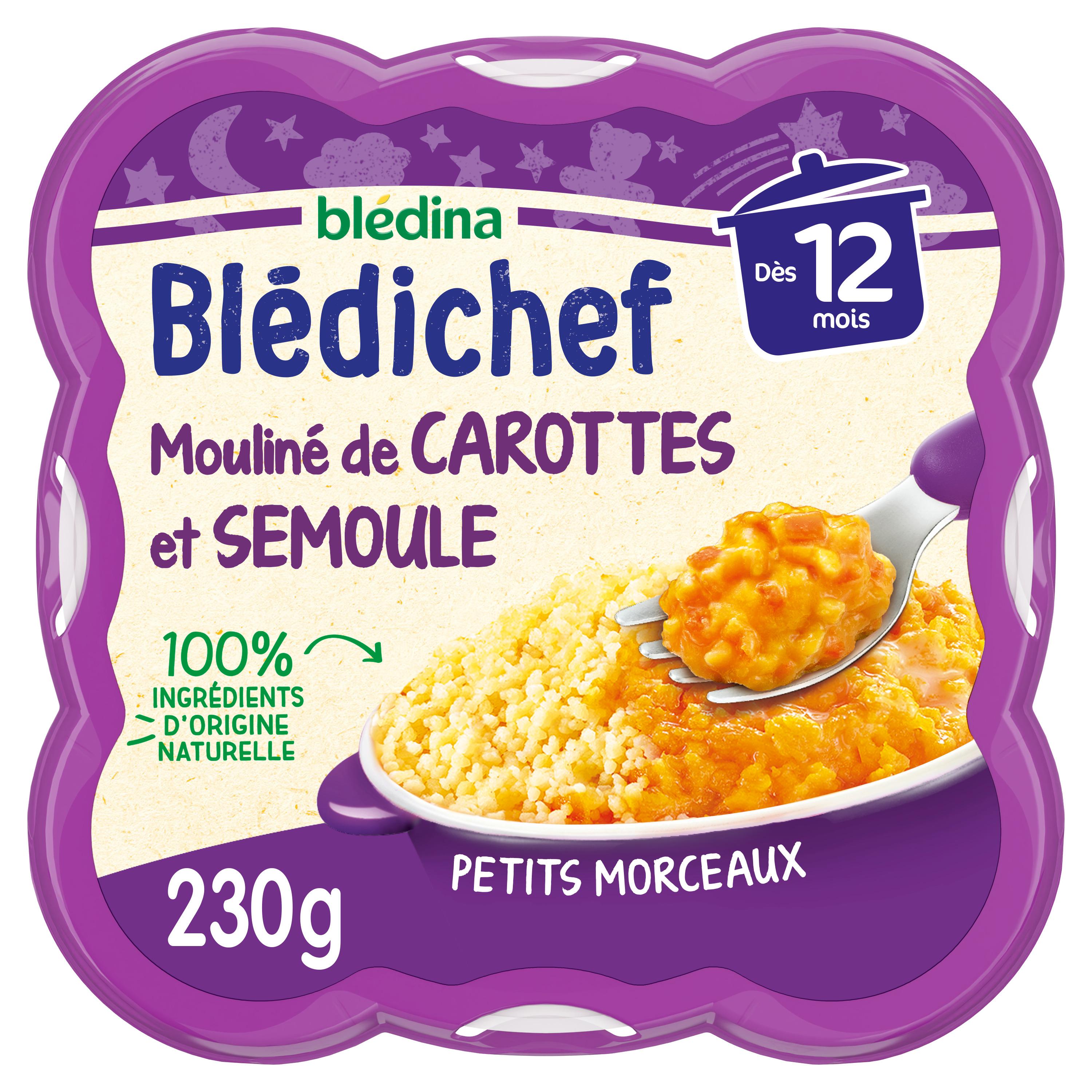 Plat bébé Blédichef l'assiette de 260 g Contenu