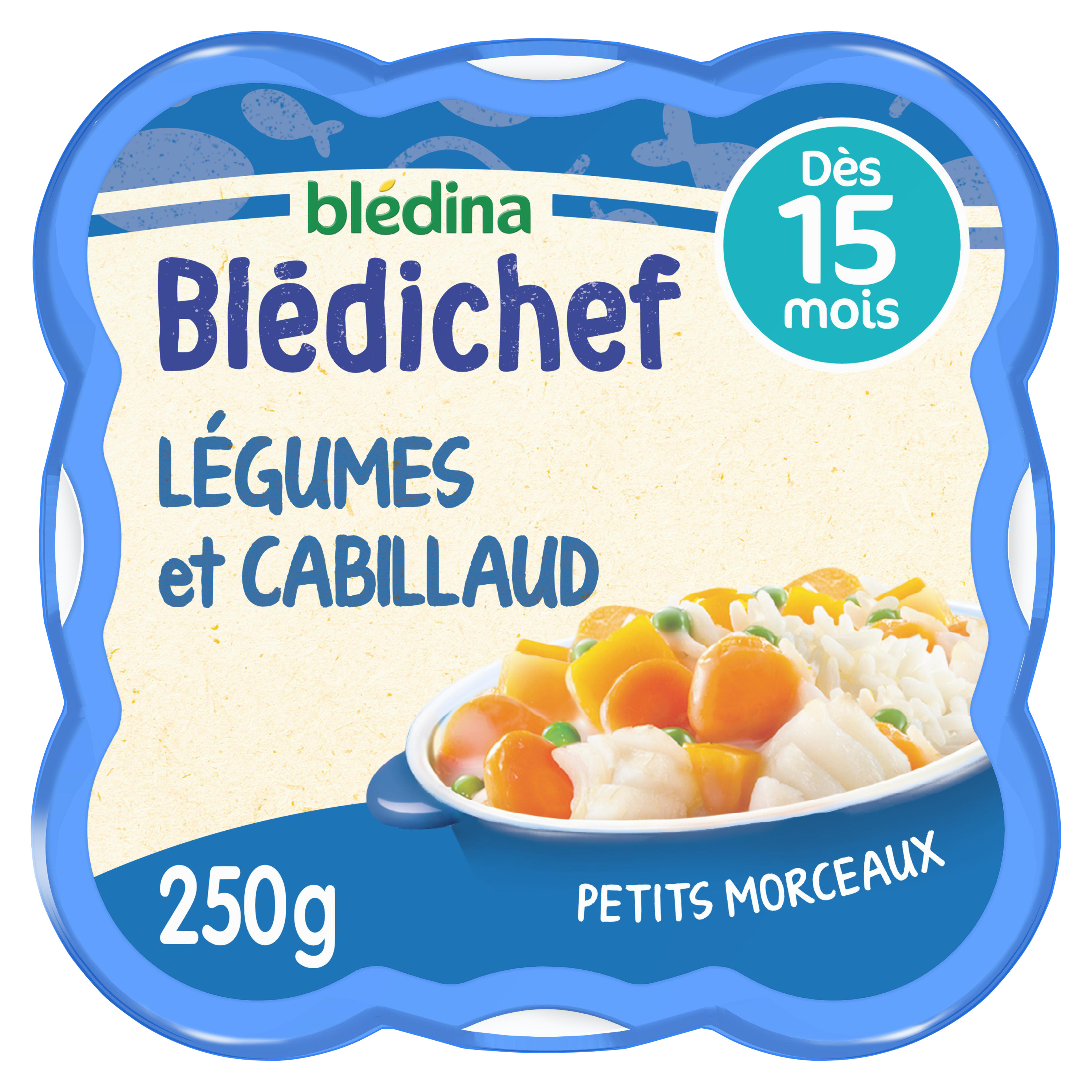 BLEDINA Blédichef assiettes légumes viandes dès 15 mois 2x250g et 2x230g  pas cher 