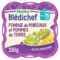 BLEDINA Blédichef assiette fondue poireaux pommes de terre dès 15 mois 250g