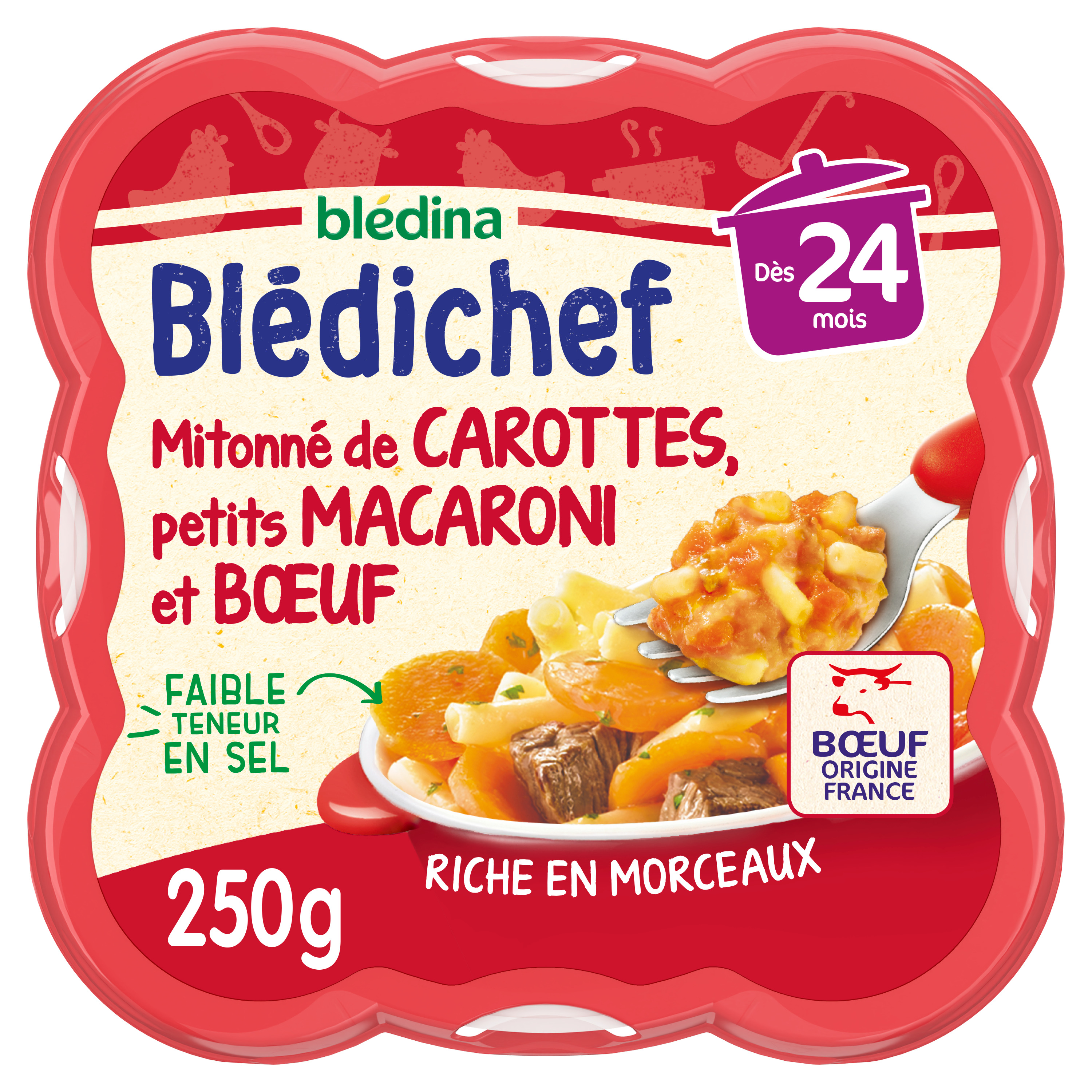 BLEDINA Blédichef assiettes légumes poissons dès 12 mois 4x230g pas cher 