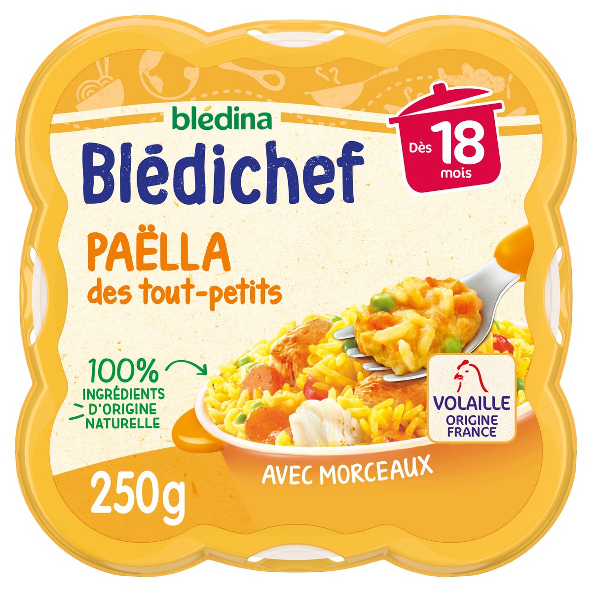 Plat bébé blanquette de volaille dès 18 mois Blédina 250g sur