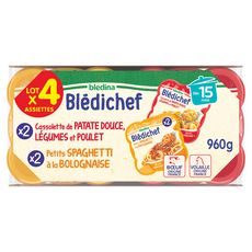 BLEDINA Blédichef assiettes légumes viandes dès 15 mois 2x250g