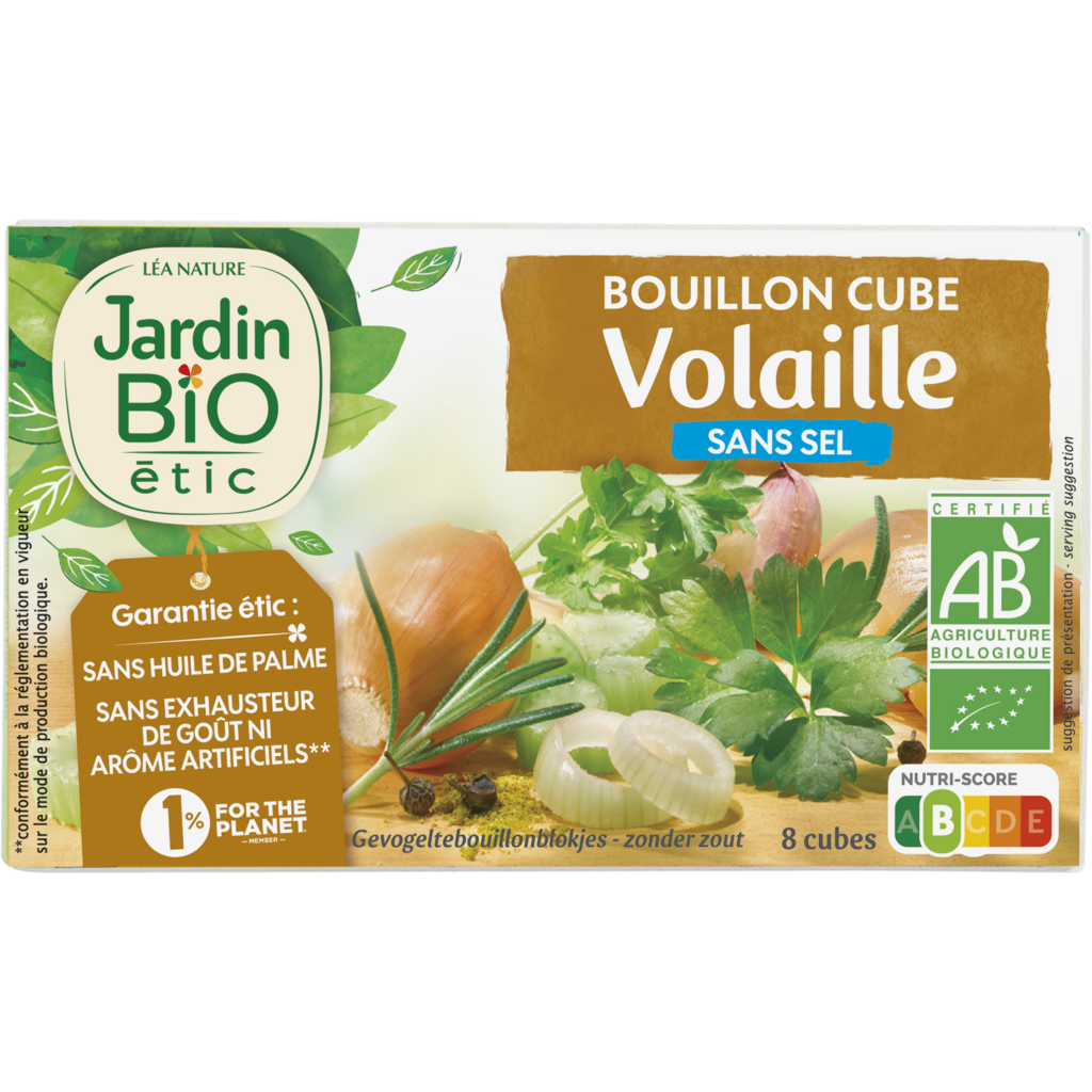 Test Jardin bio étic Bouillon cube légumes sans sel - Bouillon cube -  UFC-Que Choisir
