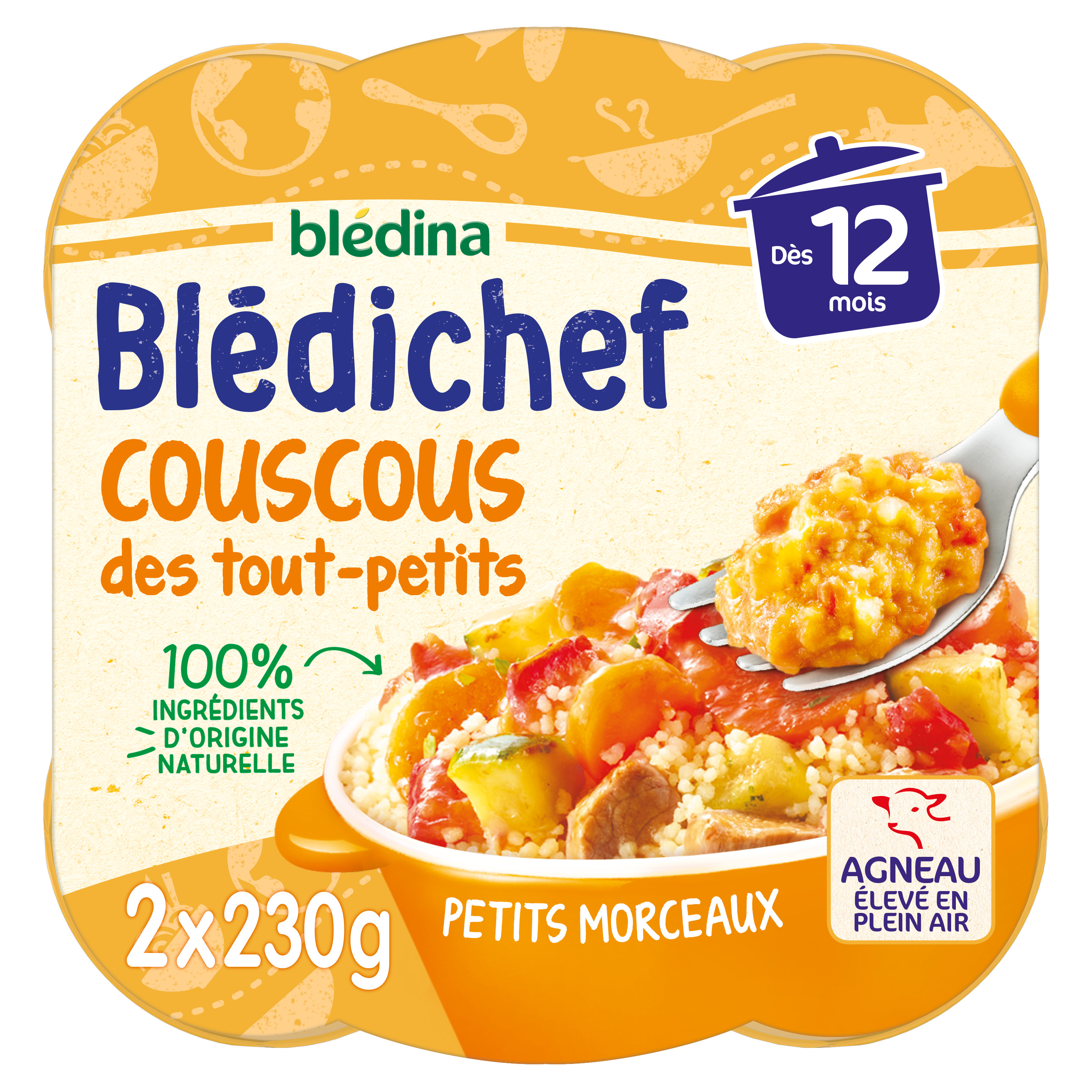 Blédichef Légumes et Cabillaud - Repas Bébé dès 15 mois