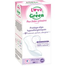 LOVE & GREEN Protège-slips hypoallergéniques ultra mini 28 protège-slips