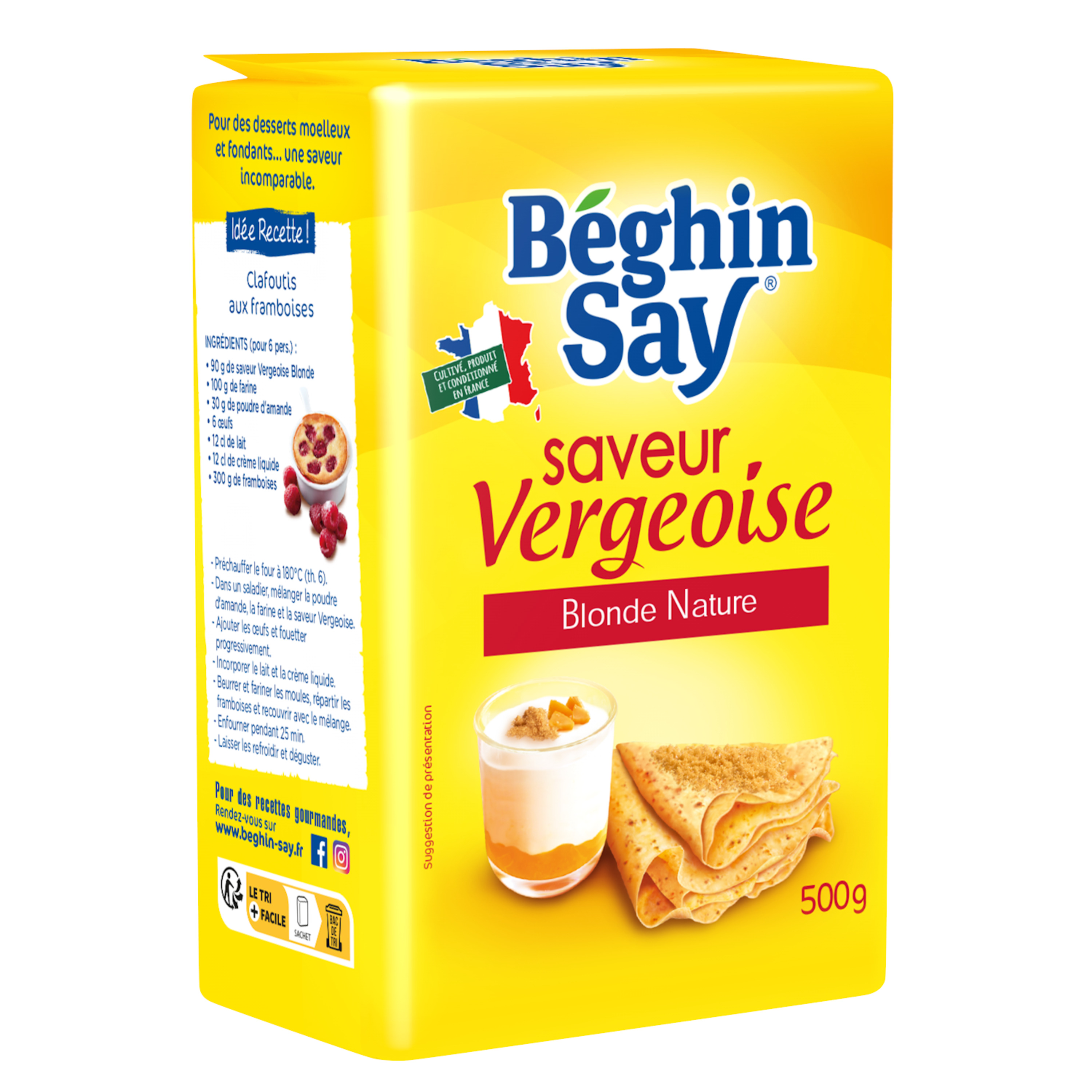 BEGHIN SAY Vergeoise blonde traditionnelle 500g pas cher 