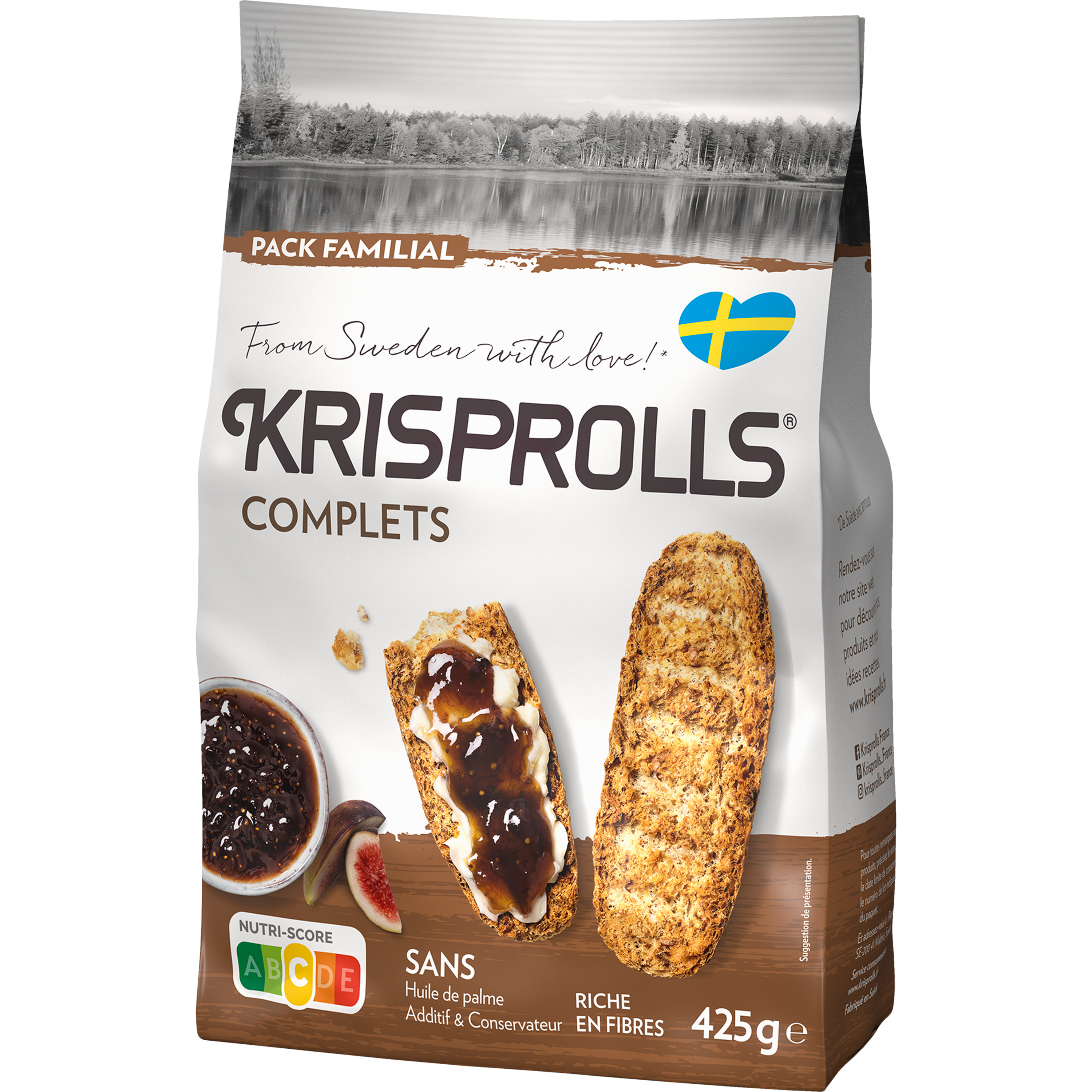 KRISPROLLS Petits pains suédois au blé complet 425g pas cher 