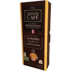 FAUBOURG CAFE Capsules de café bio de Colombie compatibles Nespresso 10 capsules 53g