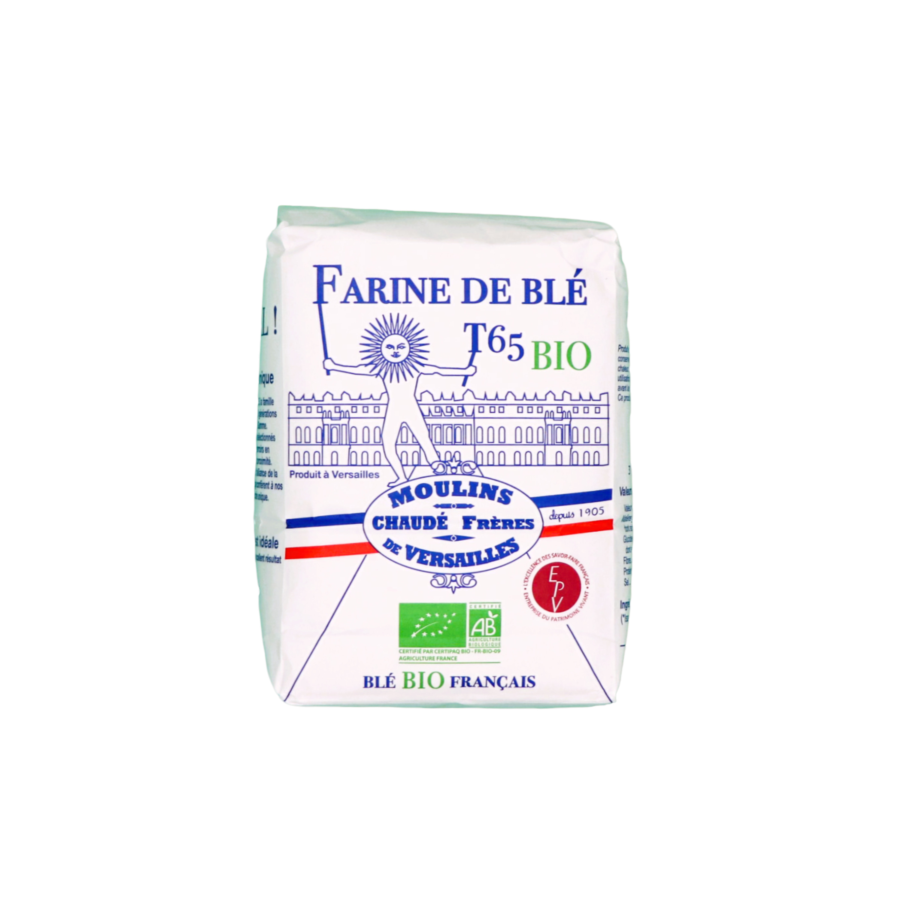 Moulins de Versailles Farine complète de Blé T150 Bio 1kg - Naturalia  Courses en ligne et offres