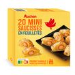AUCHAN Mini-saucisses en feuilletés 20 pièces 350g