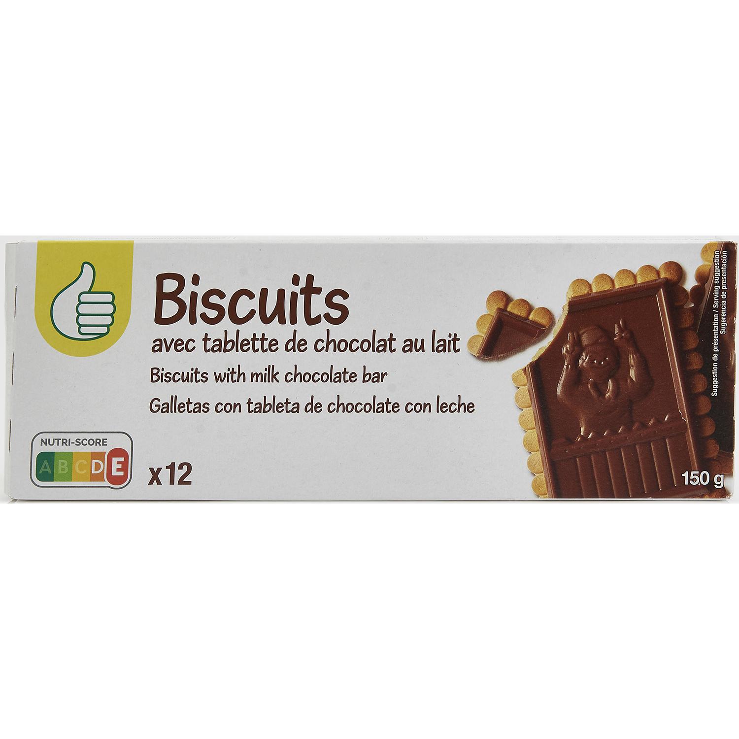 2 paquets de 16 biscuits au chocolat au lait