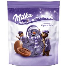 MILKA Bonbons de Noël au chocolat au lait fourrés 86g