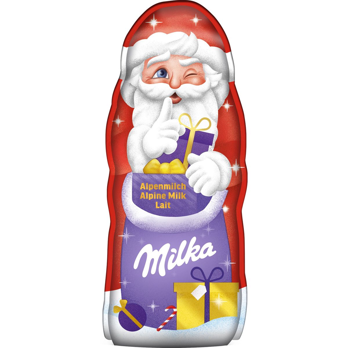 MILKA Père Noël en chocolat au lait 1 pièce 90g pas cher à prix Auchan