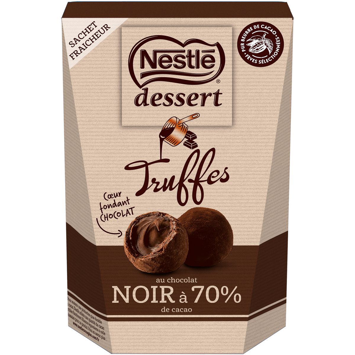 Les Truffes assorties noir/lait/blanc en exquis chocolat