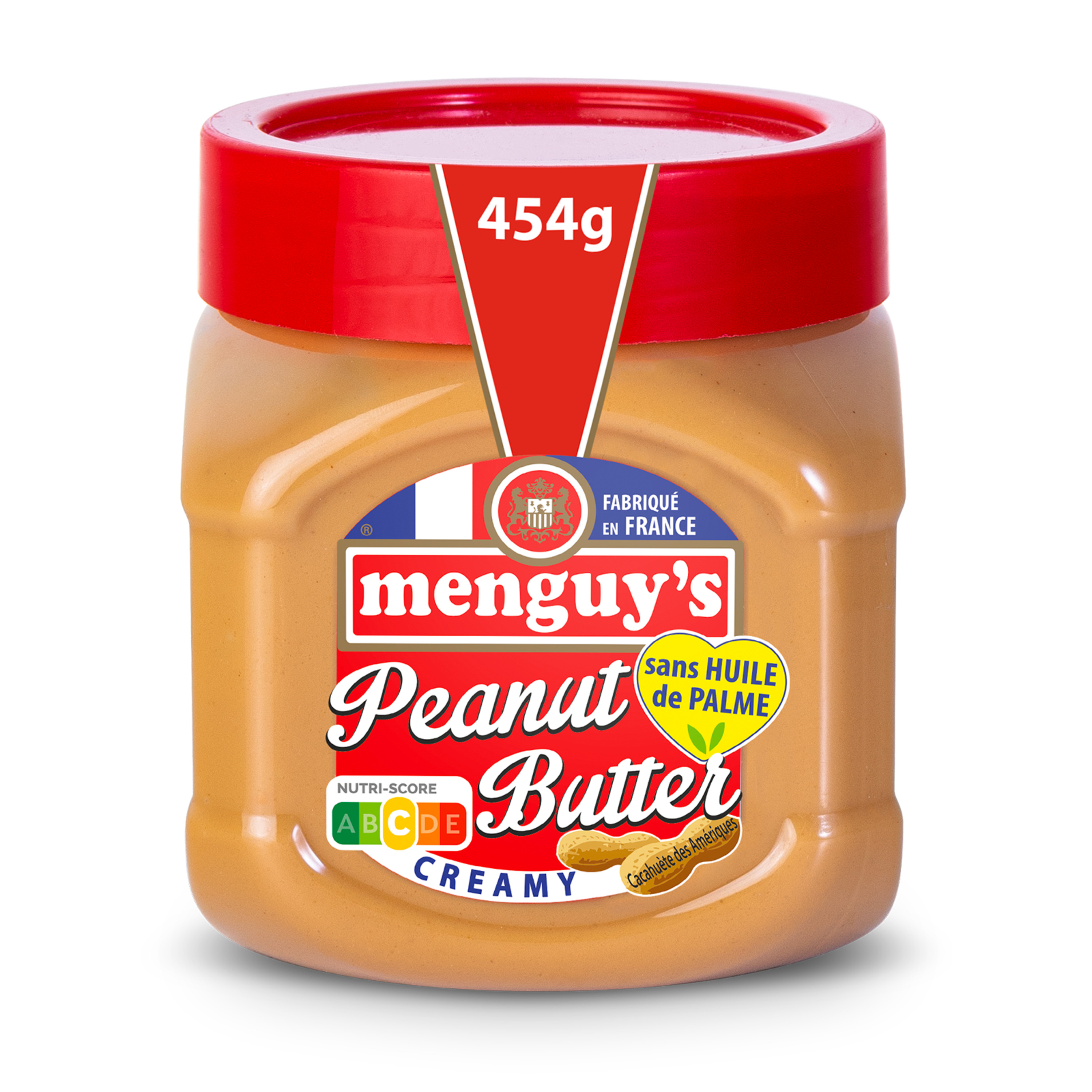 MENGUY'S Beurre de cacahuètes creamy sans huile de palme 454g pas