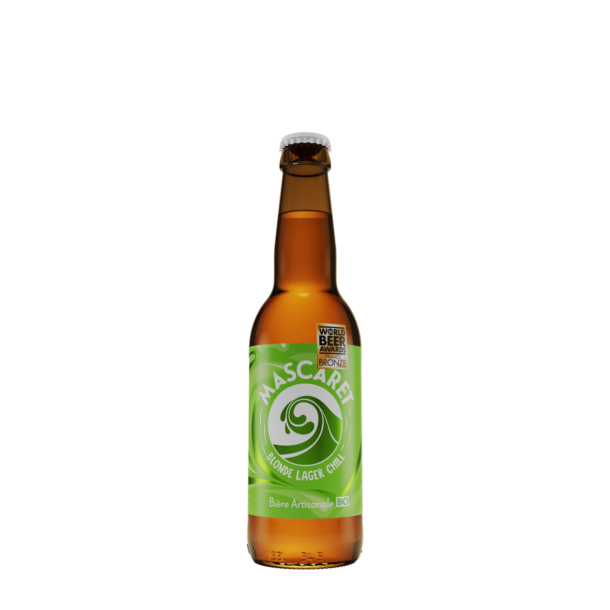 MASCARET Bière blonde bio lager artisanale 4,5% bouteille 33cl