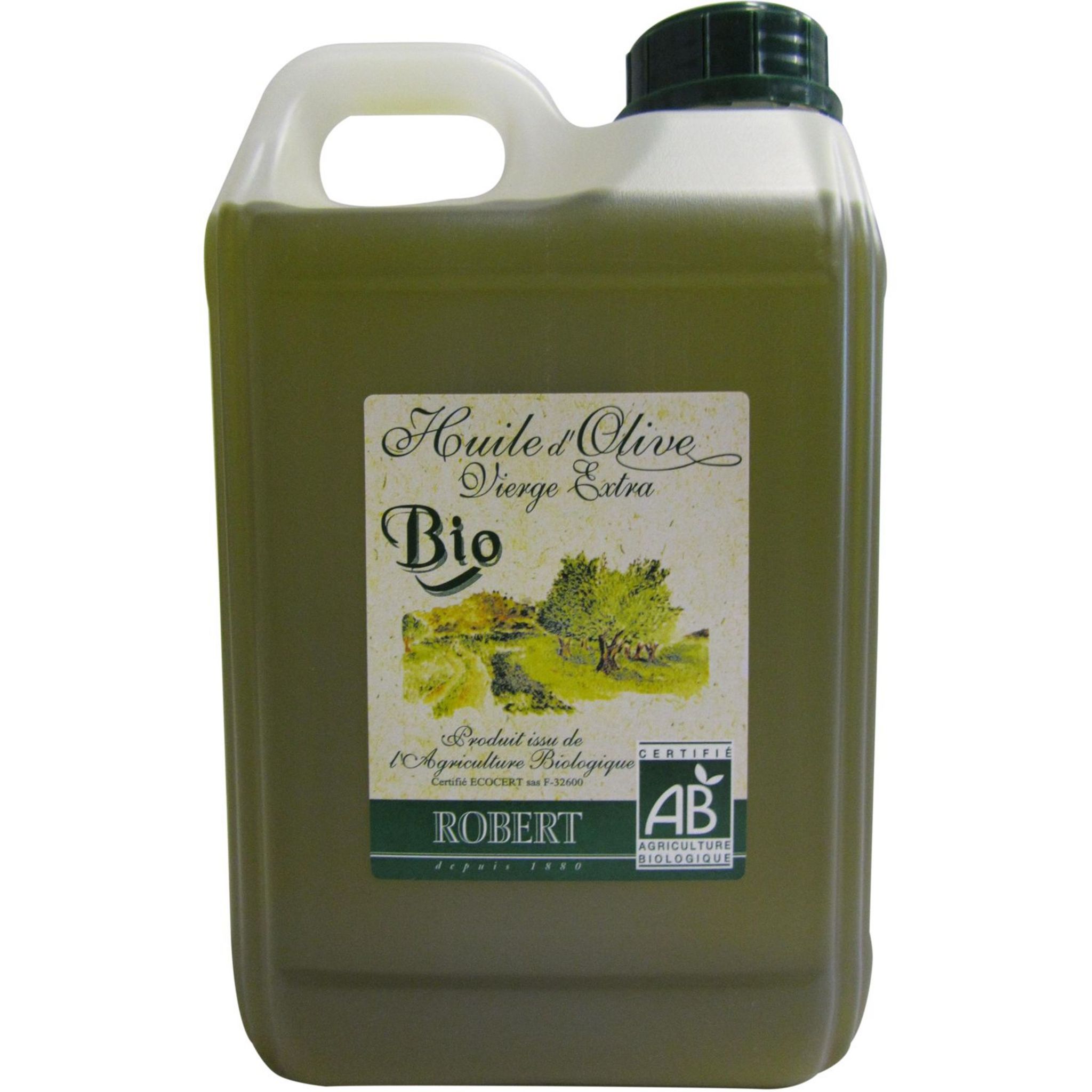 Fournisseur en gros d'huile d'olive extra vierge biologique (bidon