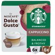 STARBUCKS Capsules de café cappucino compatibles Dolce Gusto 2X6 capsules 120g