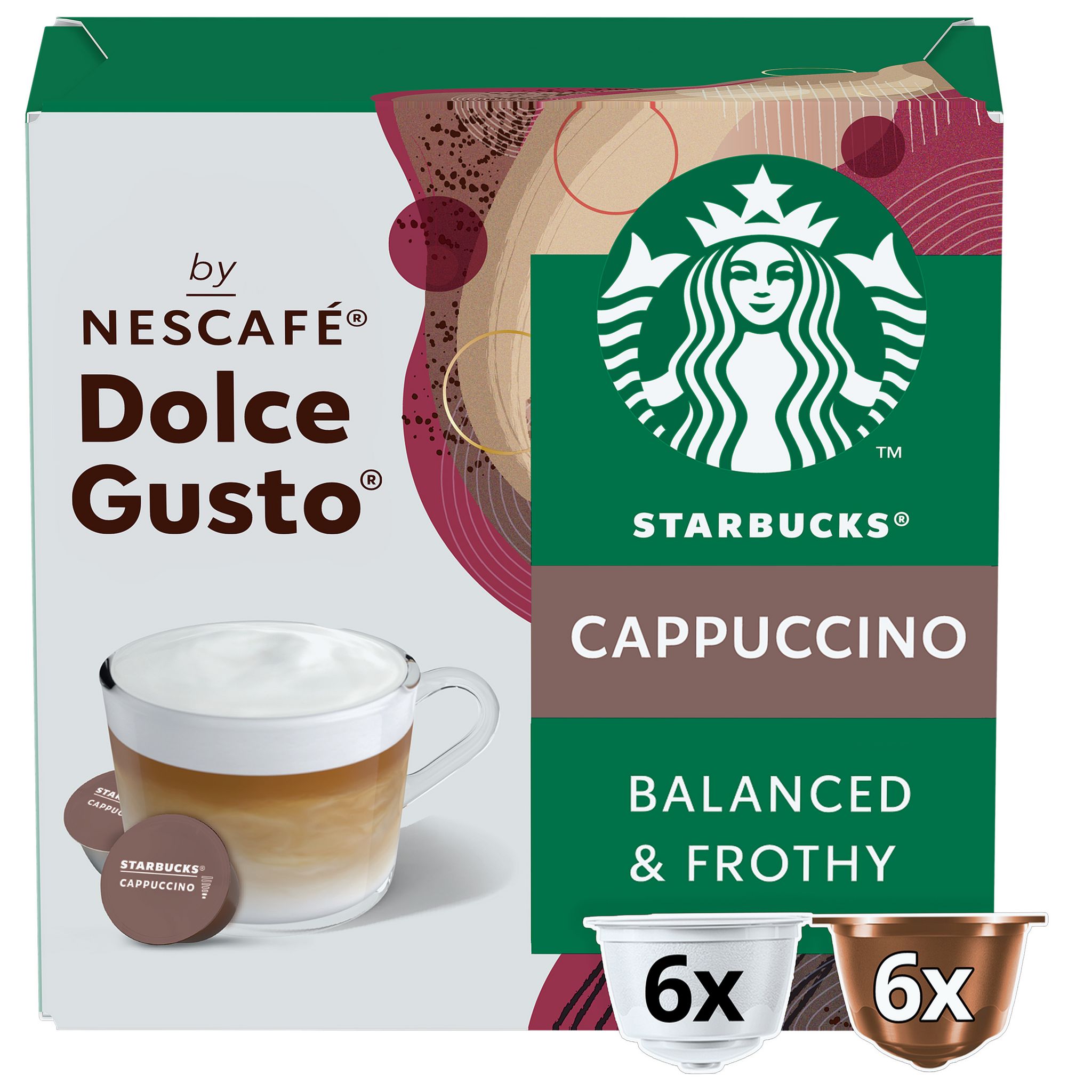 STARBUCKS Capsules de café au lait compatibles Dolce Gusto 12 capsules  121.2g pas cher 