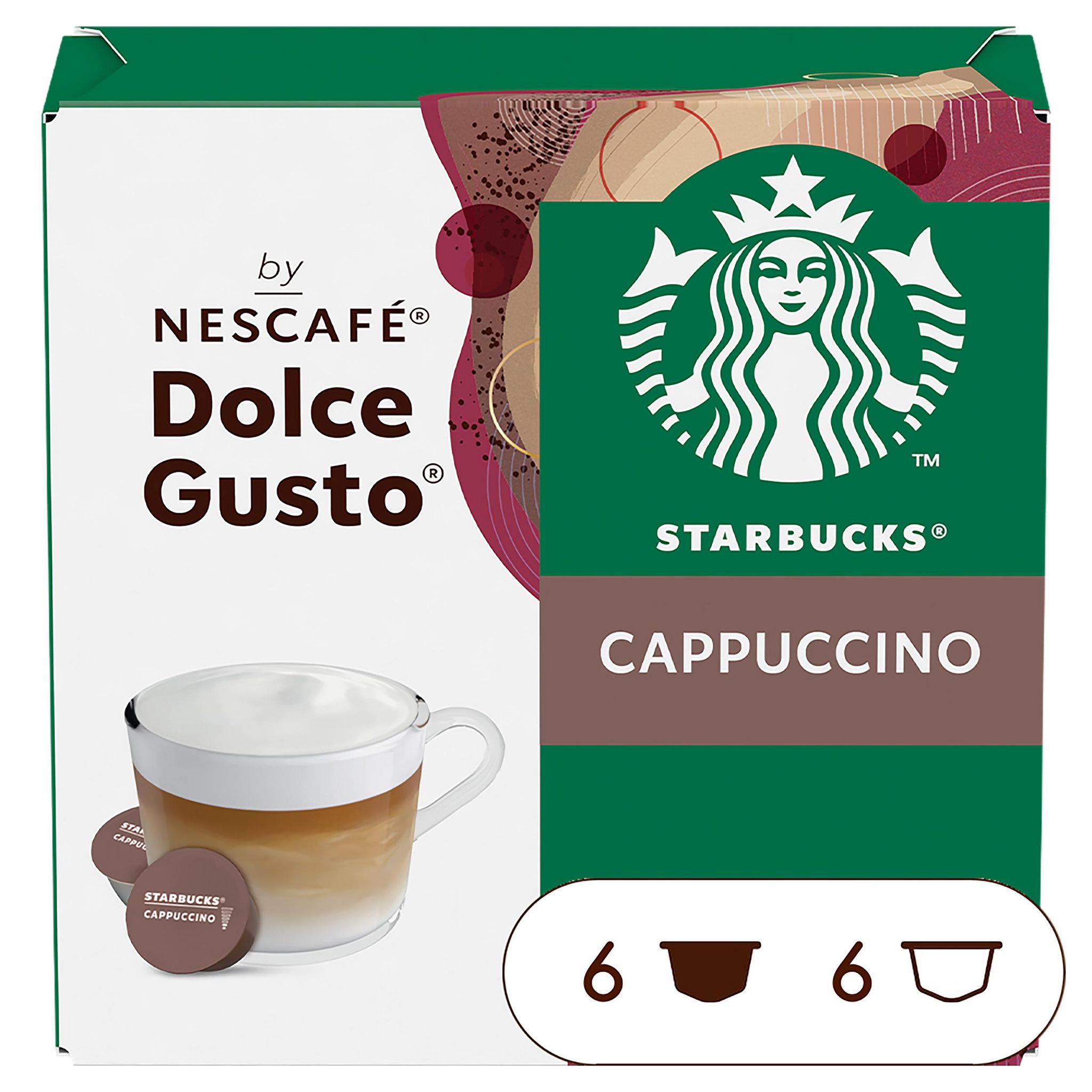 STARBUCKS Capsules de café au lait compatibles Dolce Gusto 12 capsules  121.2g pas cher 