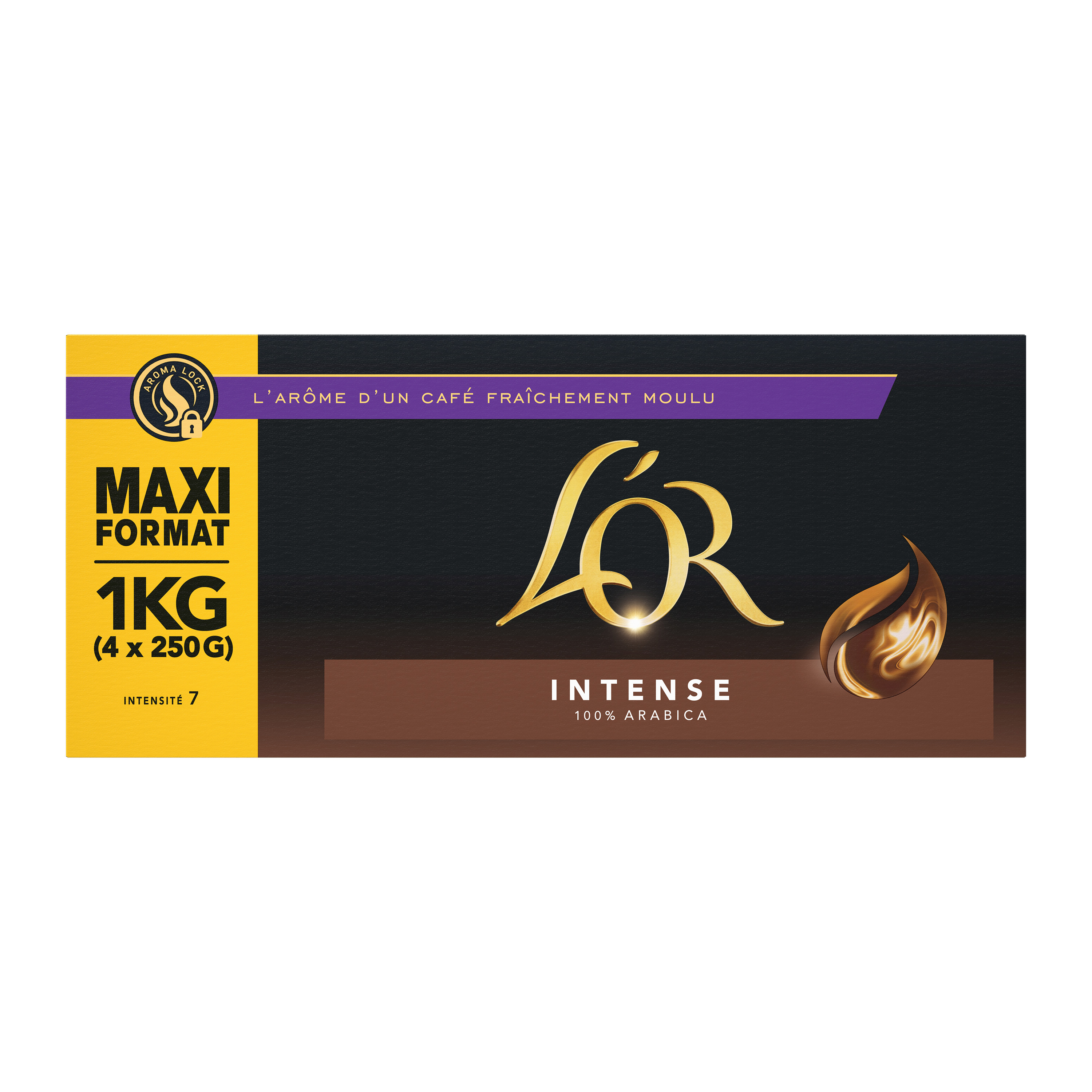 L'OR Paquet de 250g de café moulu intense 100% Arabica