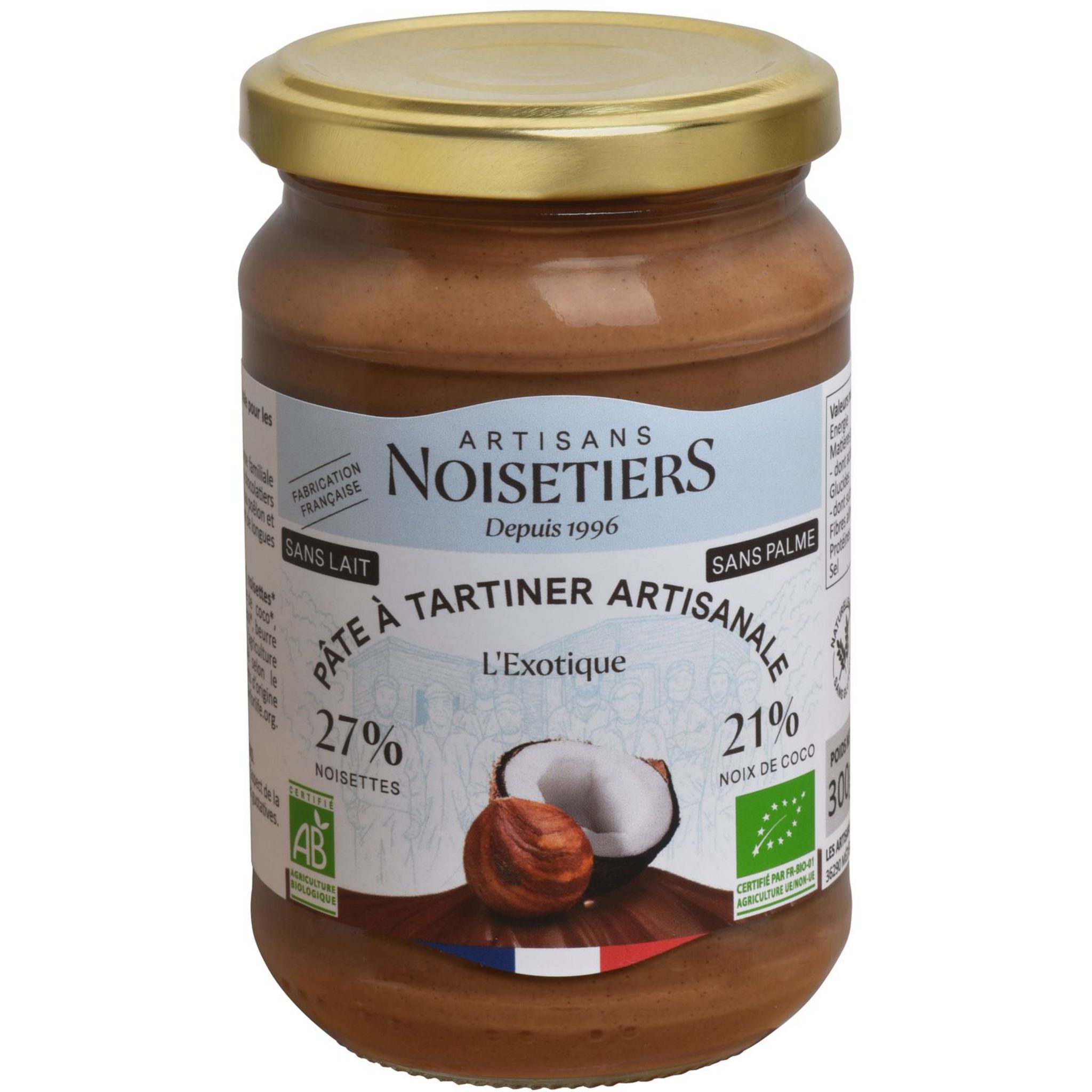 Pate à tartiner la pralinée 54% noisette ARTISANS NOISETIERS