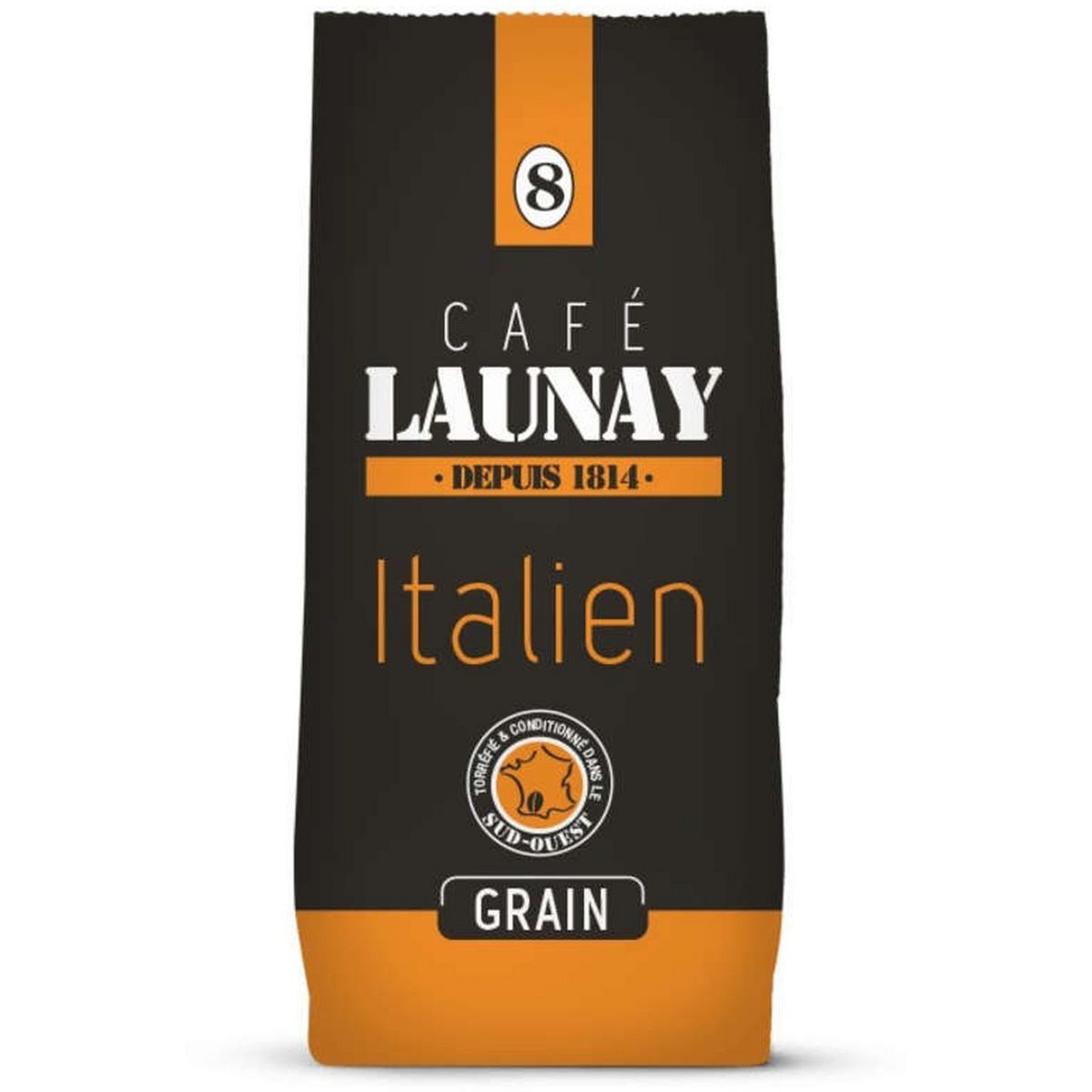 CAFE LAUNAY Café en grain italien intensité 8 1kg