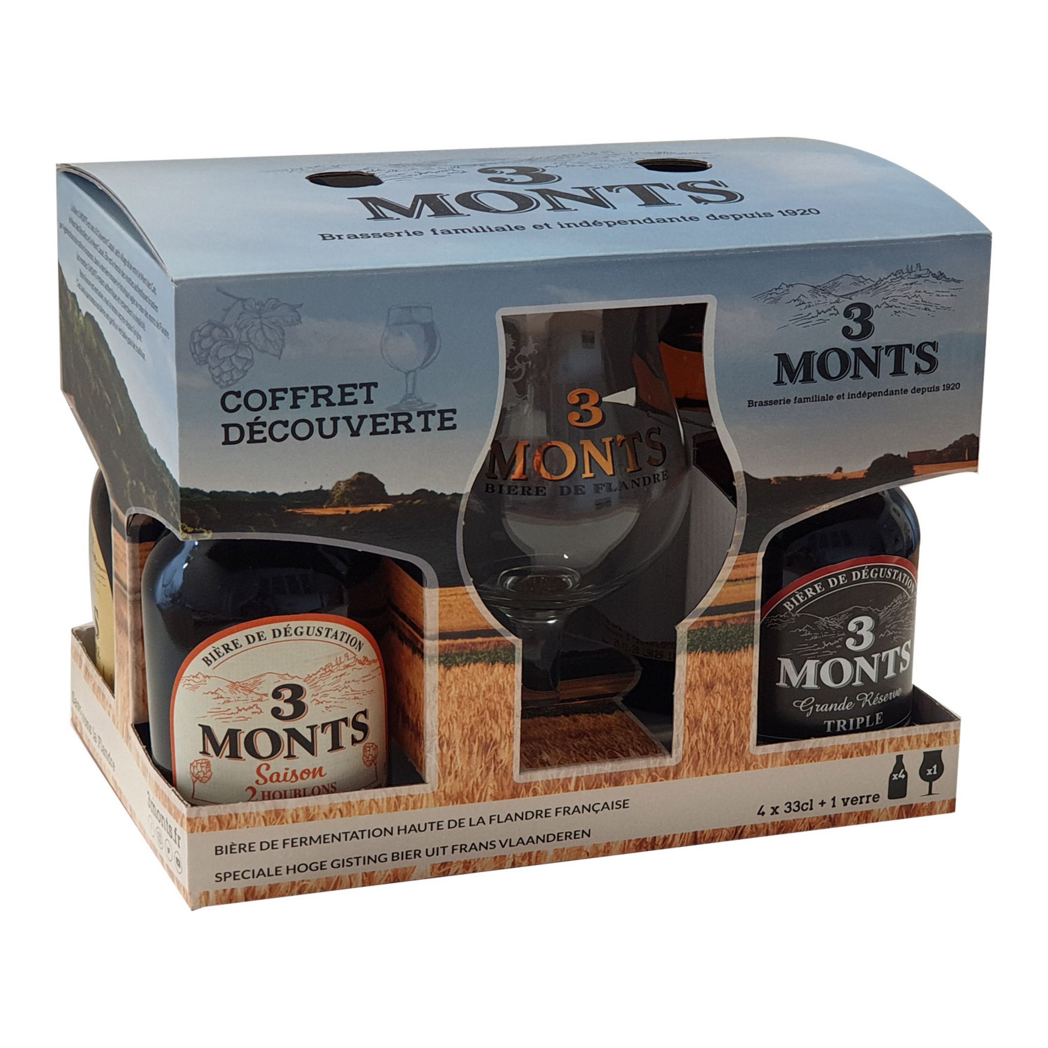 COFFRET BIERE DECOUVERTE 4X33CL + 1 V