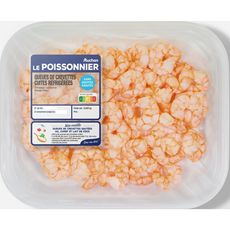 AUCHAN LE POISSONNIER Queues de crevettes cuites sans sulfites 250g