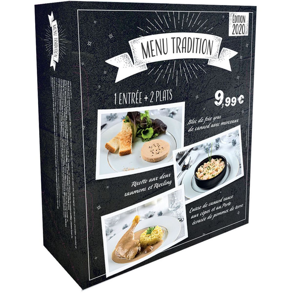 Menu Tradition traiteur festif 1 entrée + 2 plats 1 personne 420g pas