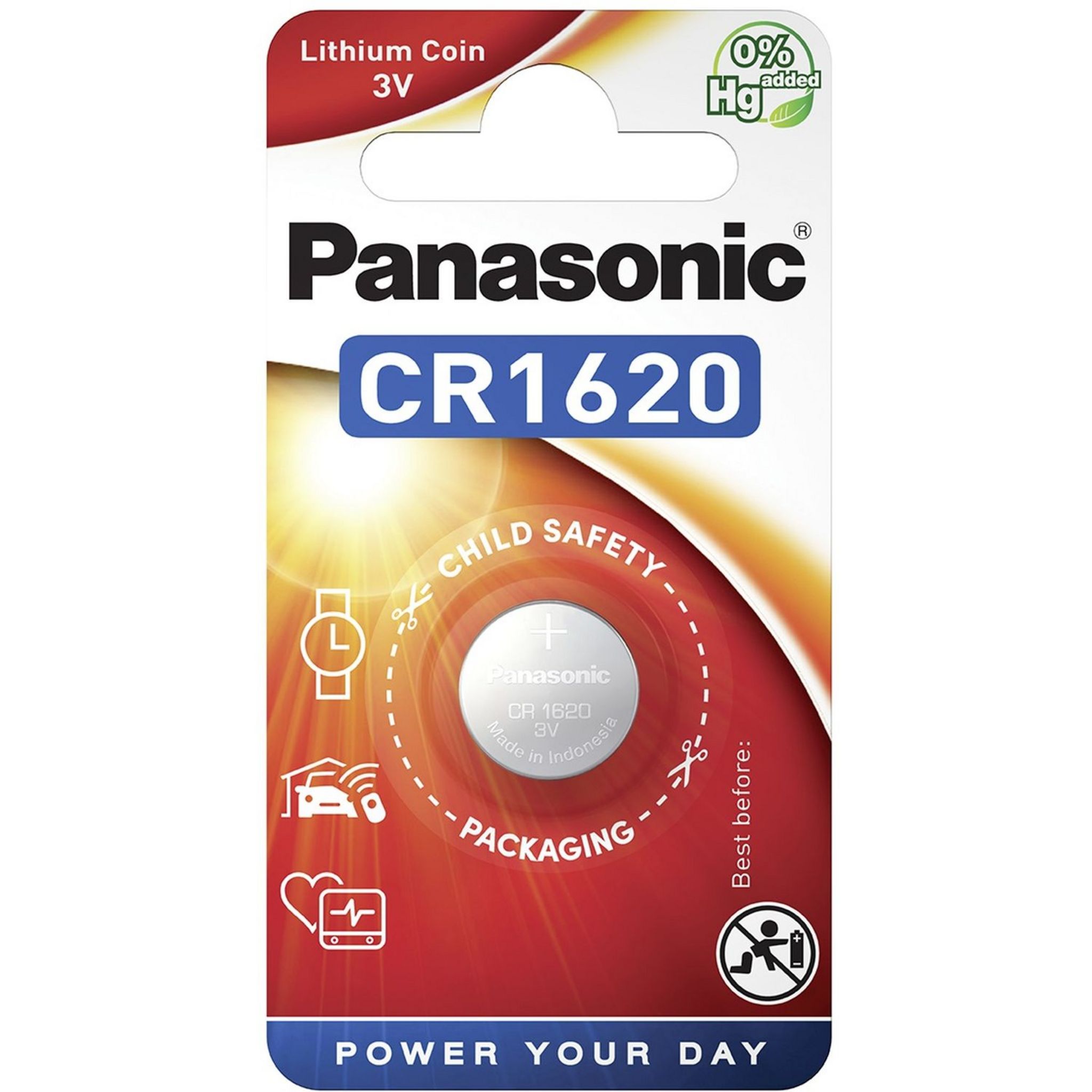 PANASONIC 1 Pile CR1620 Lithium pas cher 