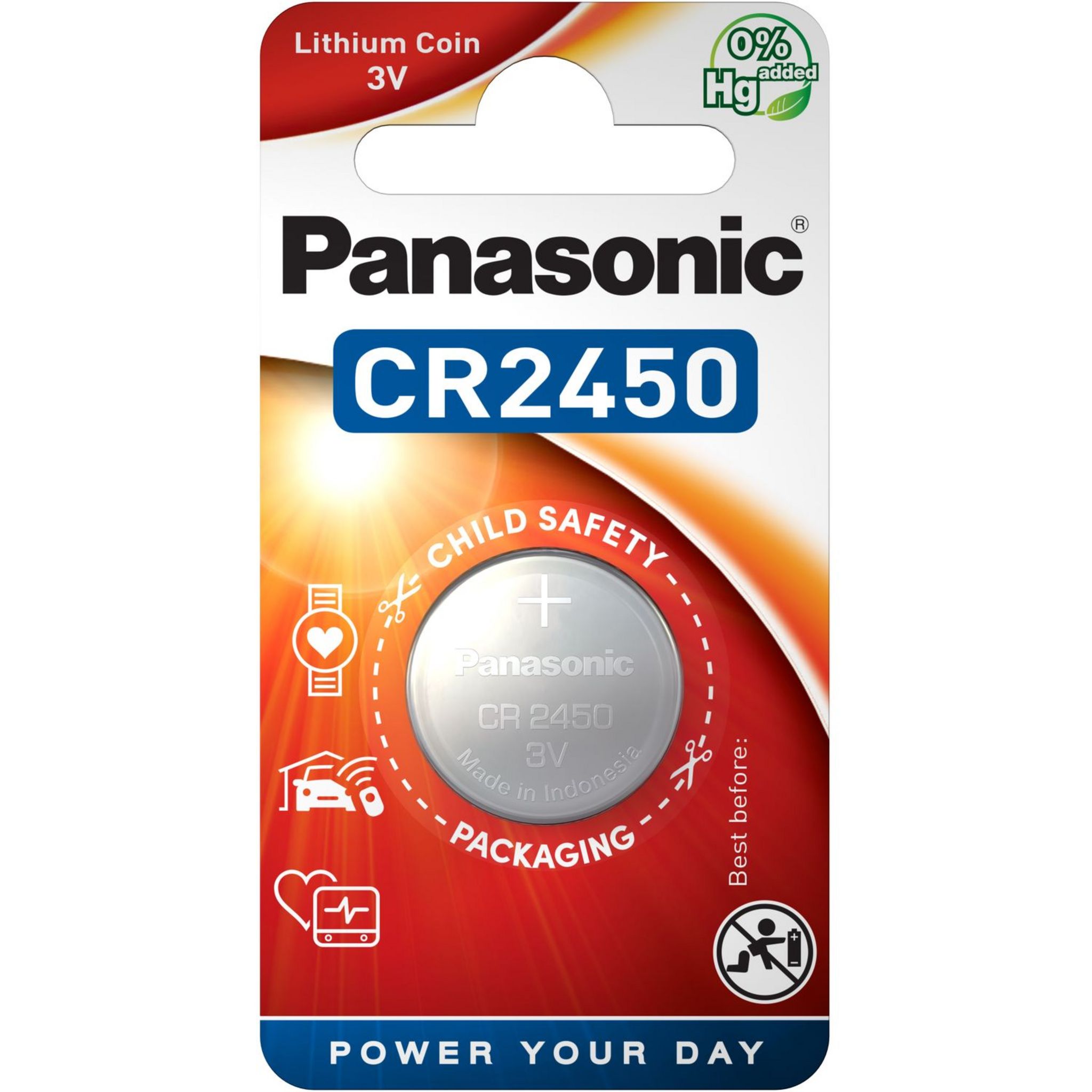 PANASONIC 1 Pile CR2450 Lithium pas cher 