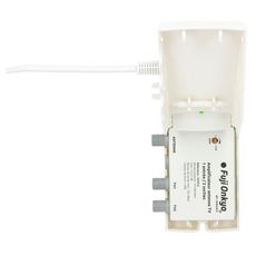 FUJIONKYO Amplificateur antenne TV intérieur - 1 entrée/2 sorties - 422012 - Blanc