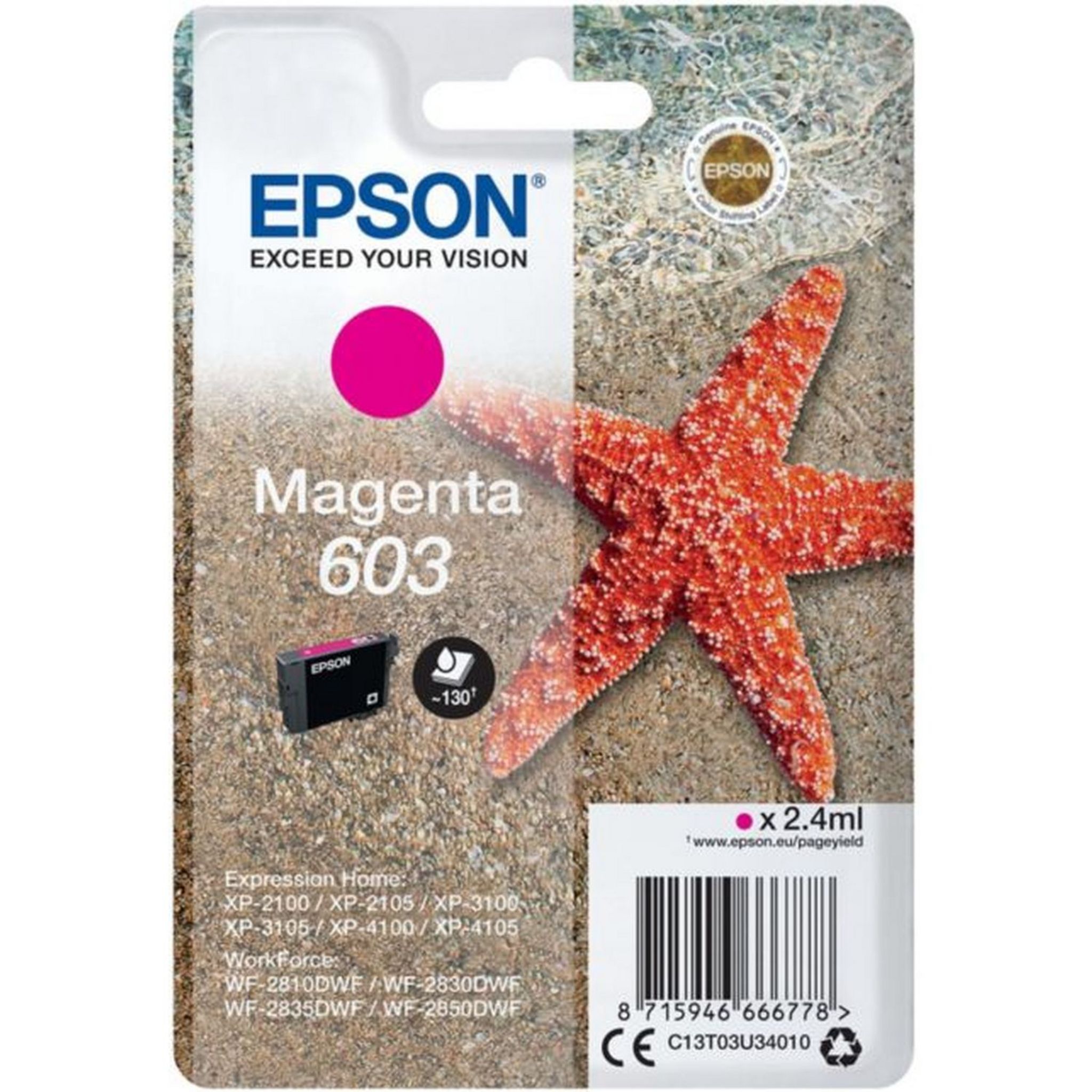 Promo Epson pack de 4 cartouches d'encre etoile de mer 603 chez Casino  Hyperfrais