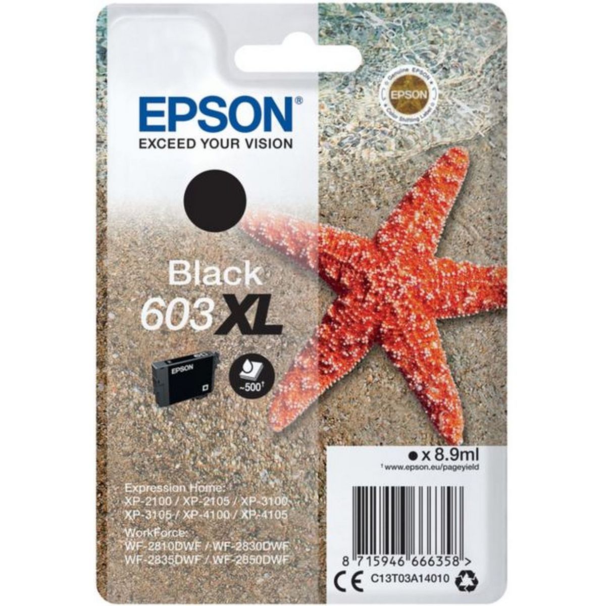 EPSON Cartouche d'encre 603 XL Noir Etoile de Mer pas cher à prix Auchan