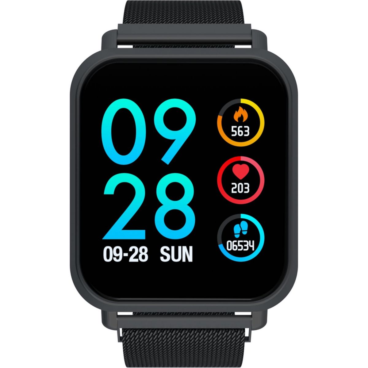 ABYX Montre connect e Fit touch Milano Noir pas cher Auchan