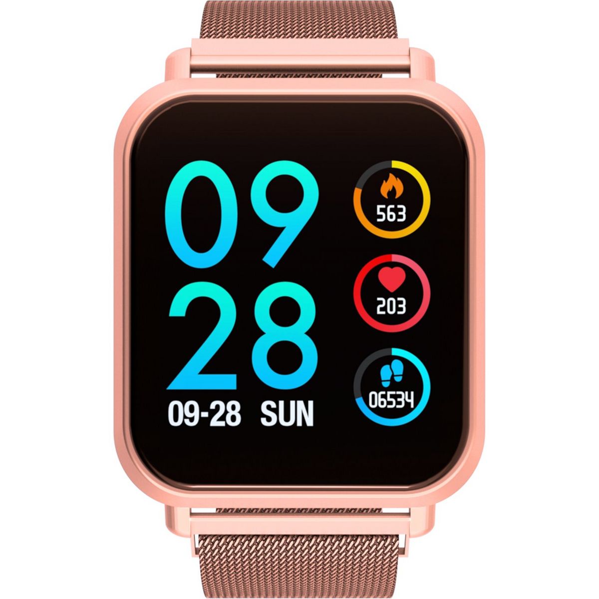 ABYX Montre connect e Fit touch Milano Rose pas cher Auchan