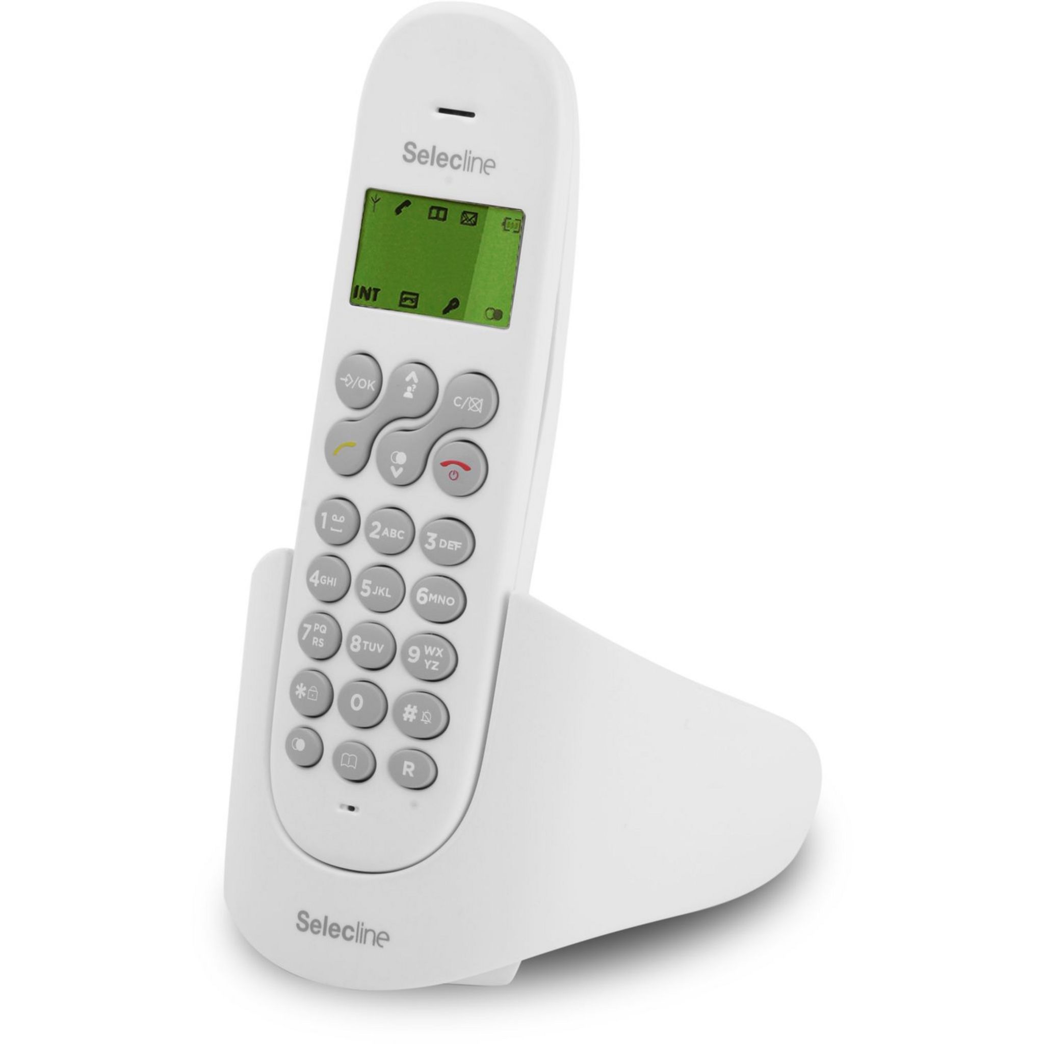 Air – Téléphone fixe sans fil avec écran éclairé, identifiant d'appelant,  20 contacts, mode Mute, GAP et mode ECO - Noir
