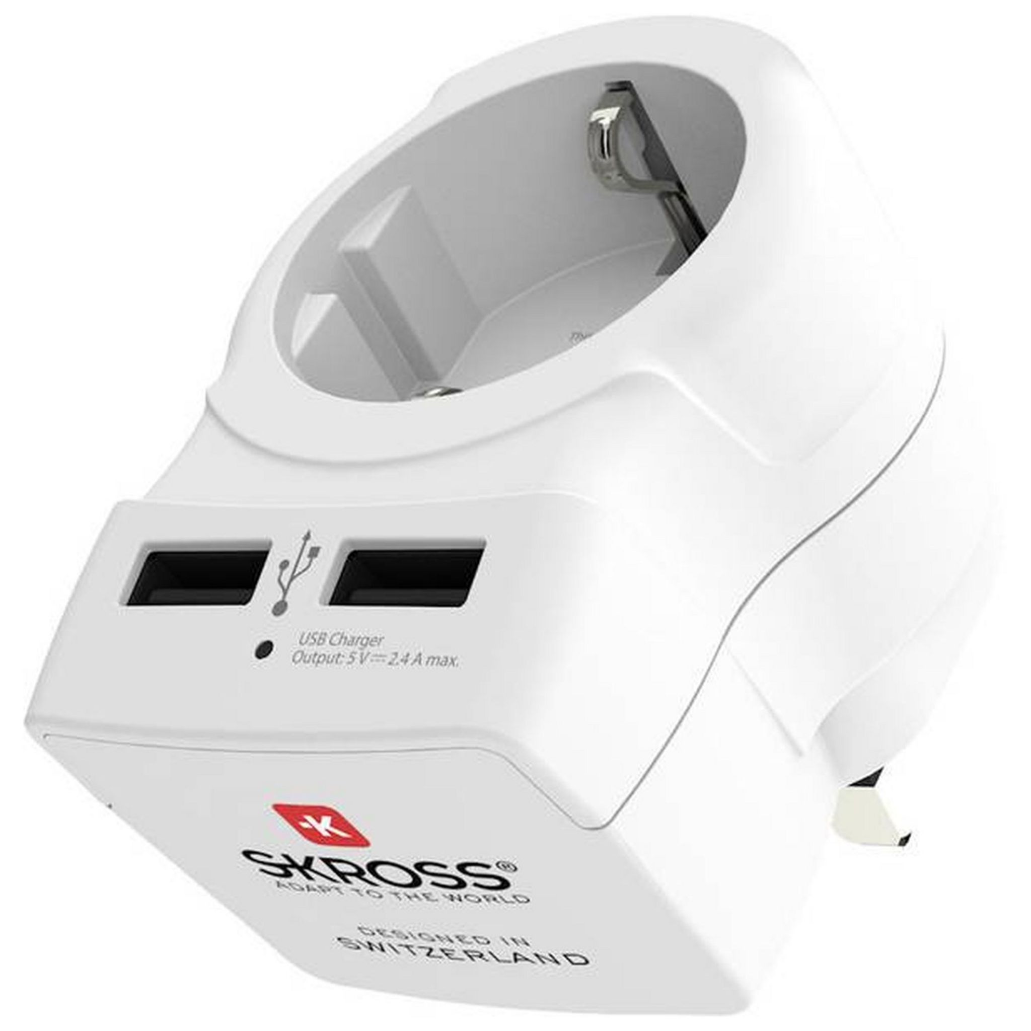 Chargeur Secteur Double USB 2.4A - Blanc - pas cher