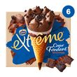EXTREME Cône glacé cœur fondant vanille chocolat et brownies 6 pièces 426g