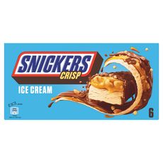 SNICKERS Ice Cream - Barres glacées crips 6 pièces 207g
