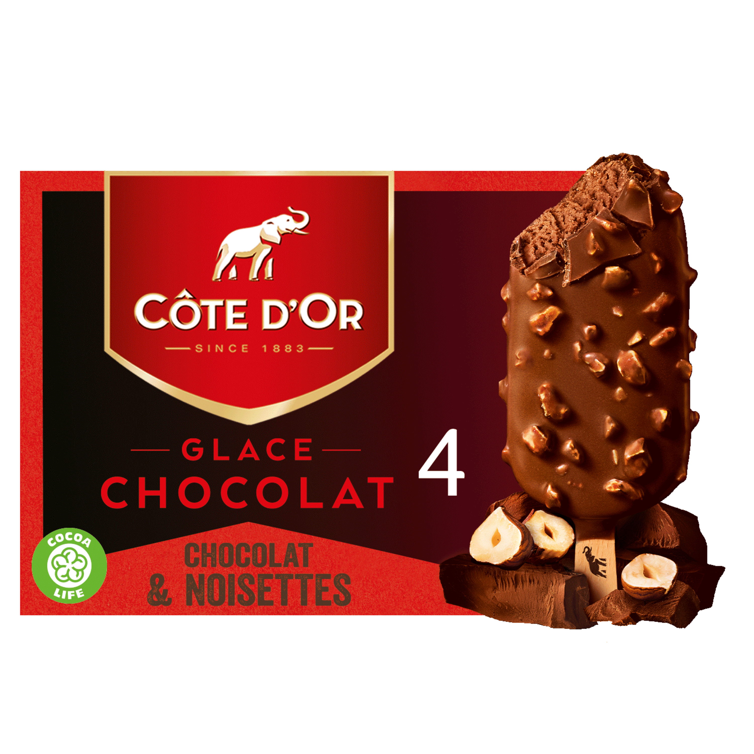 Glace chocolat COTE D'OR : la boite de 353g à Prix Carrefour