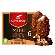 Côte d'Or COTE D'OR Mini bâtonnets de glace saveur vanille chocolat et noisette